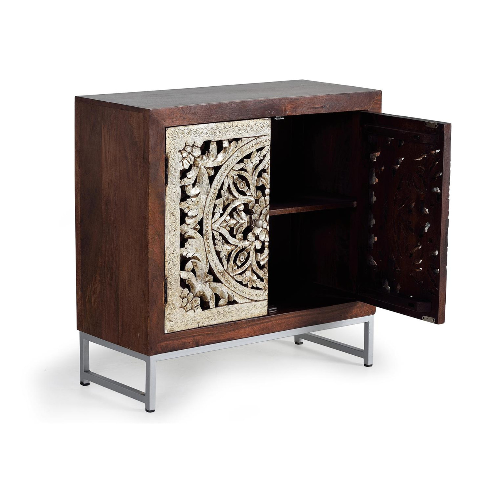 Cómoda de Madera de Mango 80 Cm Estilo Clásico Rústico