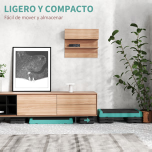 Step de Aeróbic, Step para Fitness Antideslizante, Altura Regulable 3 Niveles de 10,5/15,5/20,5 cm, Carga 250 kg, para Ejercicio en Casa, Gimnasio, 77x36x20,5 cm, Verde y Negro