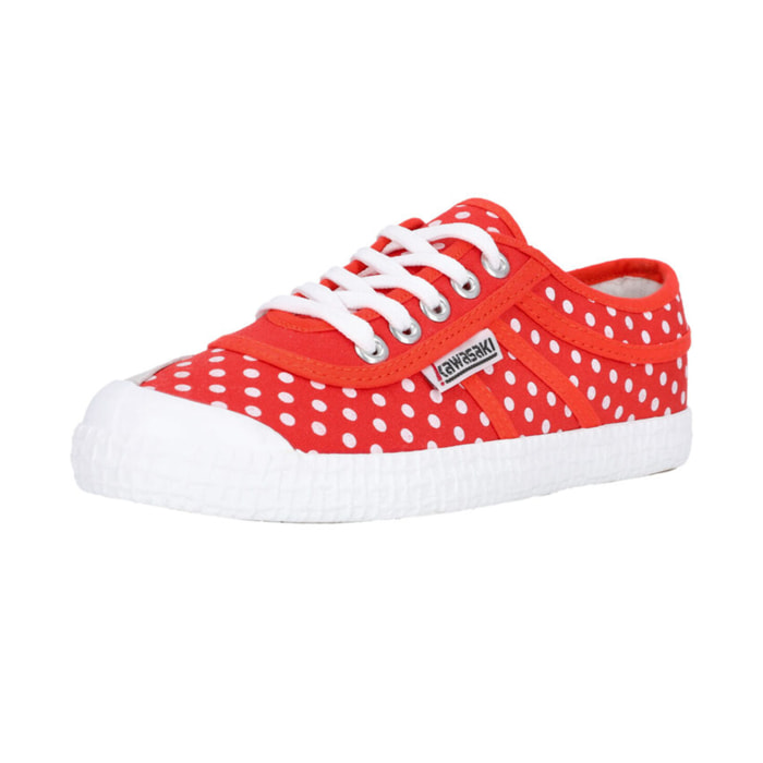 Zapatillas Sneaker Unisex - KAWASAKI Polka Canvas Shoe  5030 Cherry Tomato