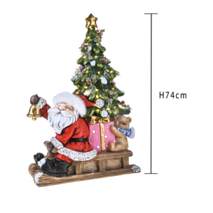 Babbo Natale H.33,5 Cm Puntale - Pezzi 1 - Colore:Multicolore - Bianchi Dino - -