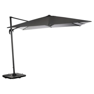 Parasol déporté "Cayo" 3x3 ardoise