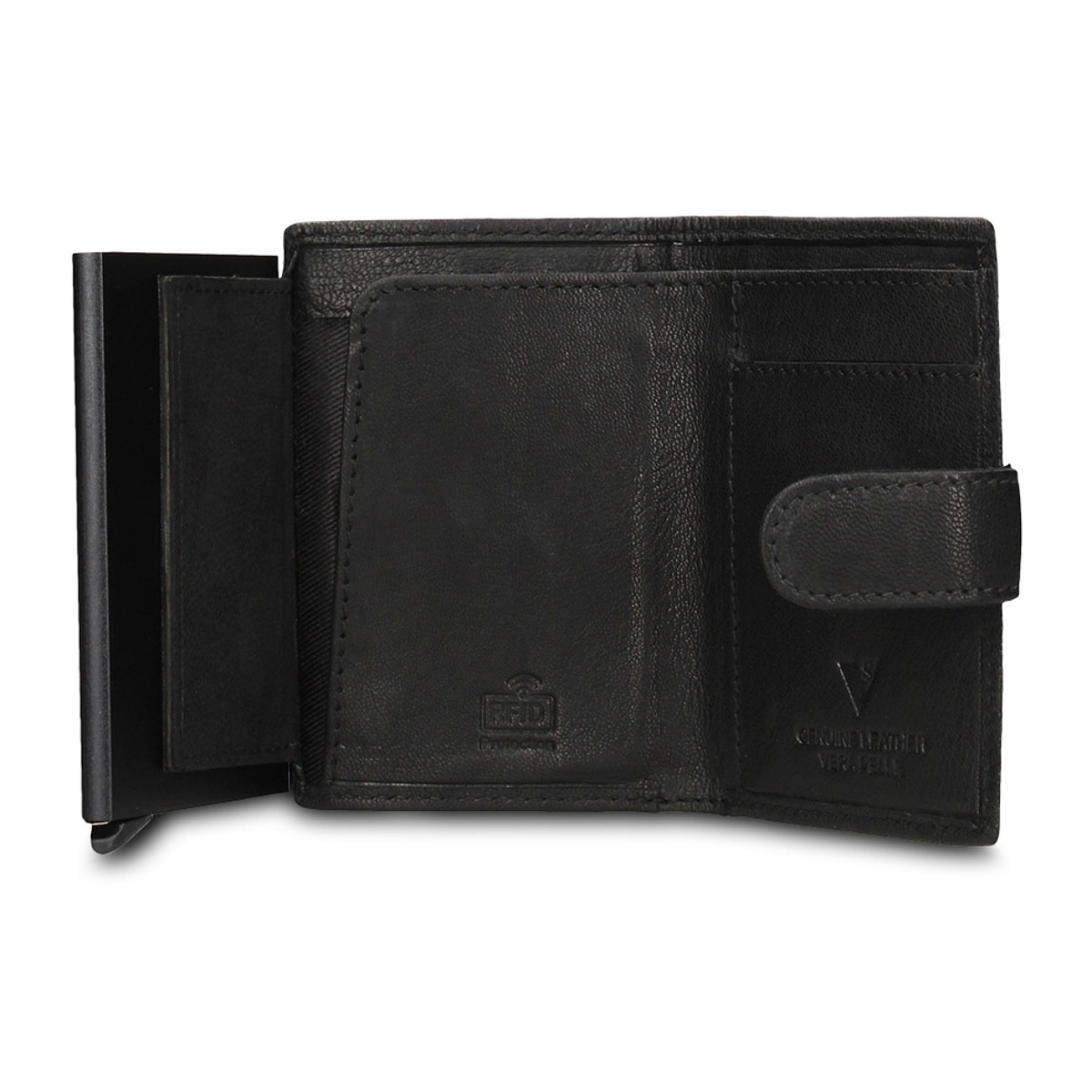 Portafoglio uomo in vera pelle - Modello Bastian Pro - Casual - 6.5 x 10.5 x 2.0 cm