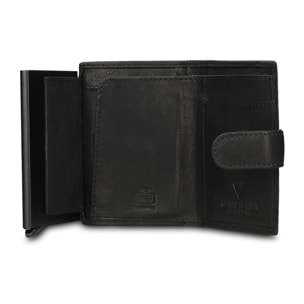 Portafoglio uomo in vera pelle - Modello Bastian Pro - Casual - 6.5 x 10.5 x 2.0 cm