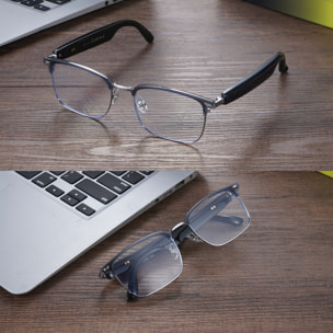 Gafas inteligentes GS13 lentes fotocromáticas, llamada bluetooth, asistente de voz, control remoto de la cámara.