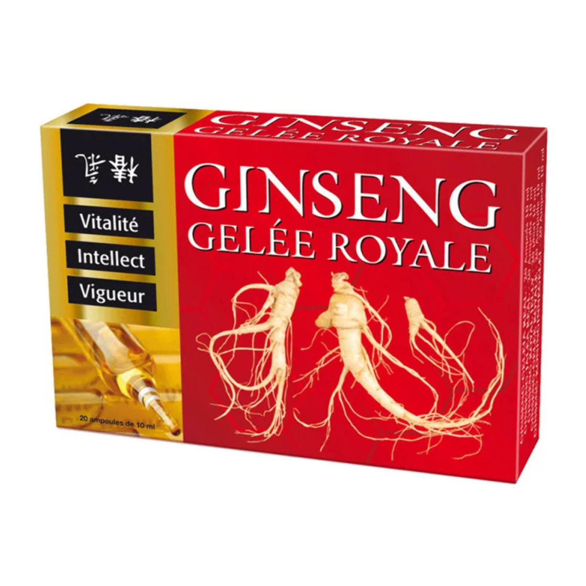 NUTRIEXPERT – Ginseng Gelée Royale – Favorise tonus physique et intellectuel – Soutient la résistance et la vigueur – Combat la fatigue – Actifs d'Origine Naturelle - Vegan - 20 Ampoules