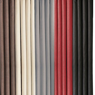 Rideau Polyester Occultant Uni Rouge