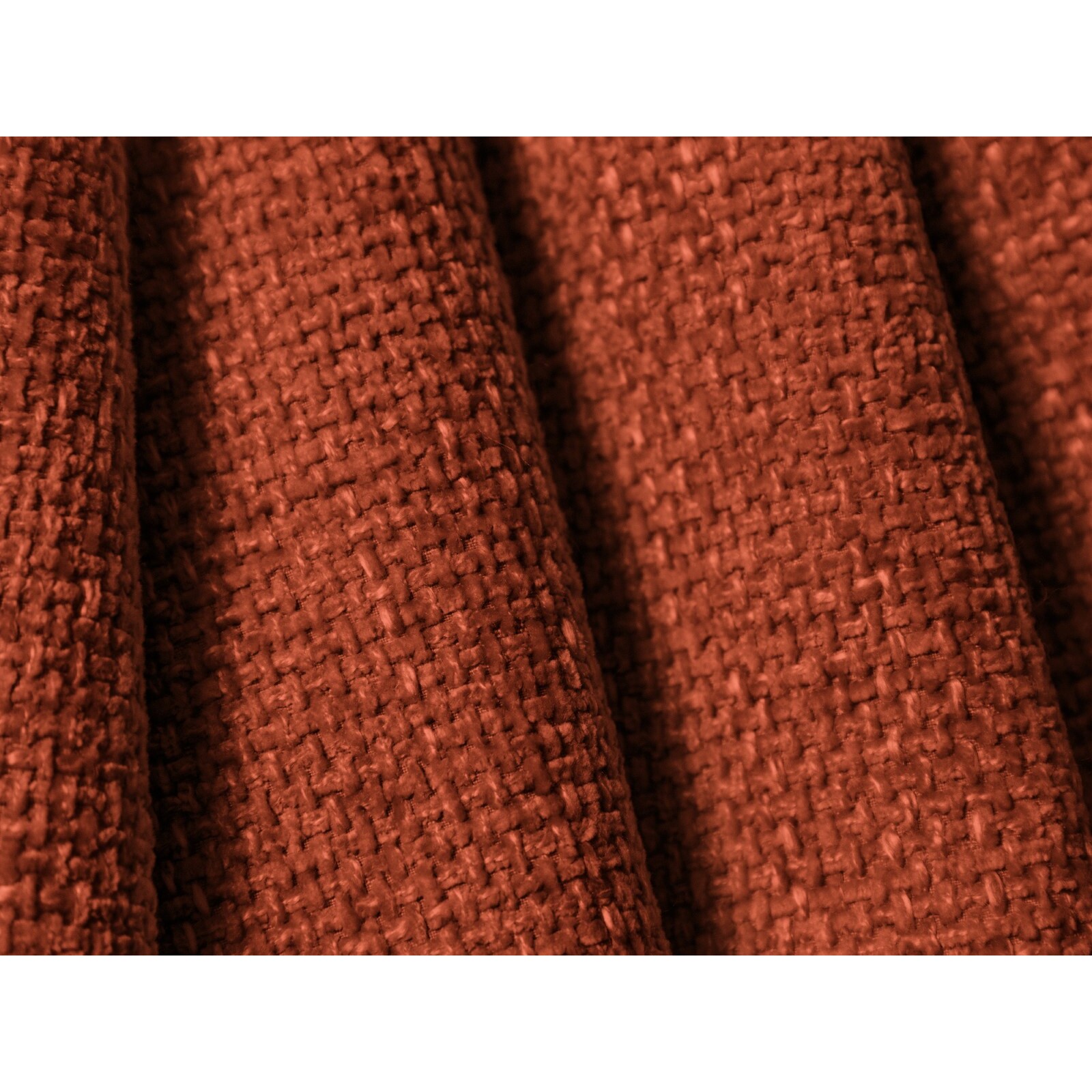 Canapé convertible avec coffre de rangement "Matera" 3 places en chenille terracotta