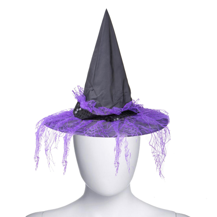 Cappello Strega 52 Cm - Pezzi 6 - 35X52X35cm - Colore: Rosa - Bianchi Dino - Halloween, Streghe