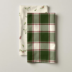 Lot de 2 torchons de cuisine Holly - Wish 11