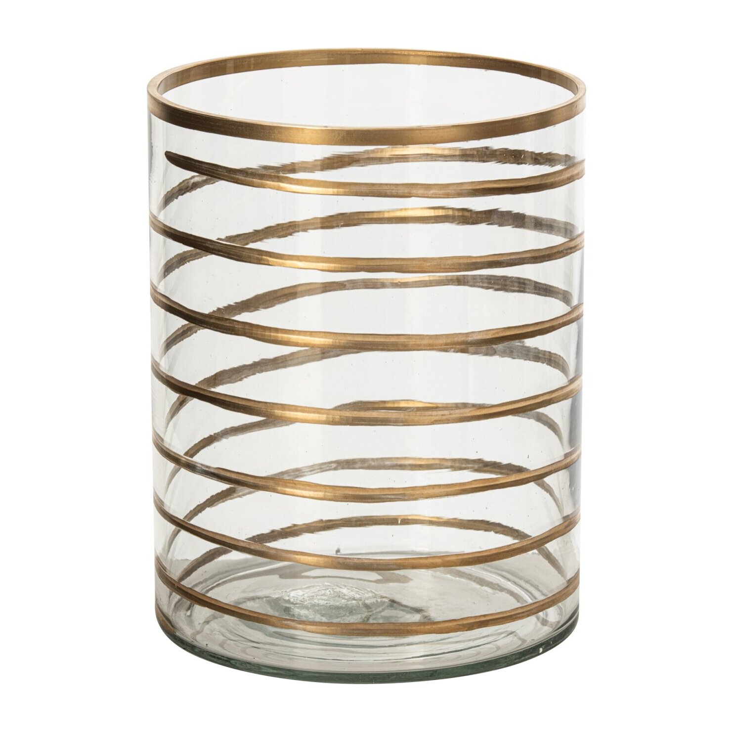 J-Line Chandelier - verre doré/transparent - large