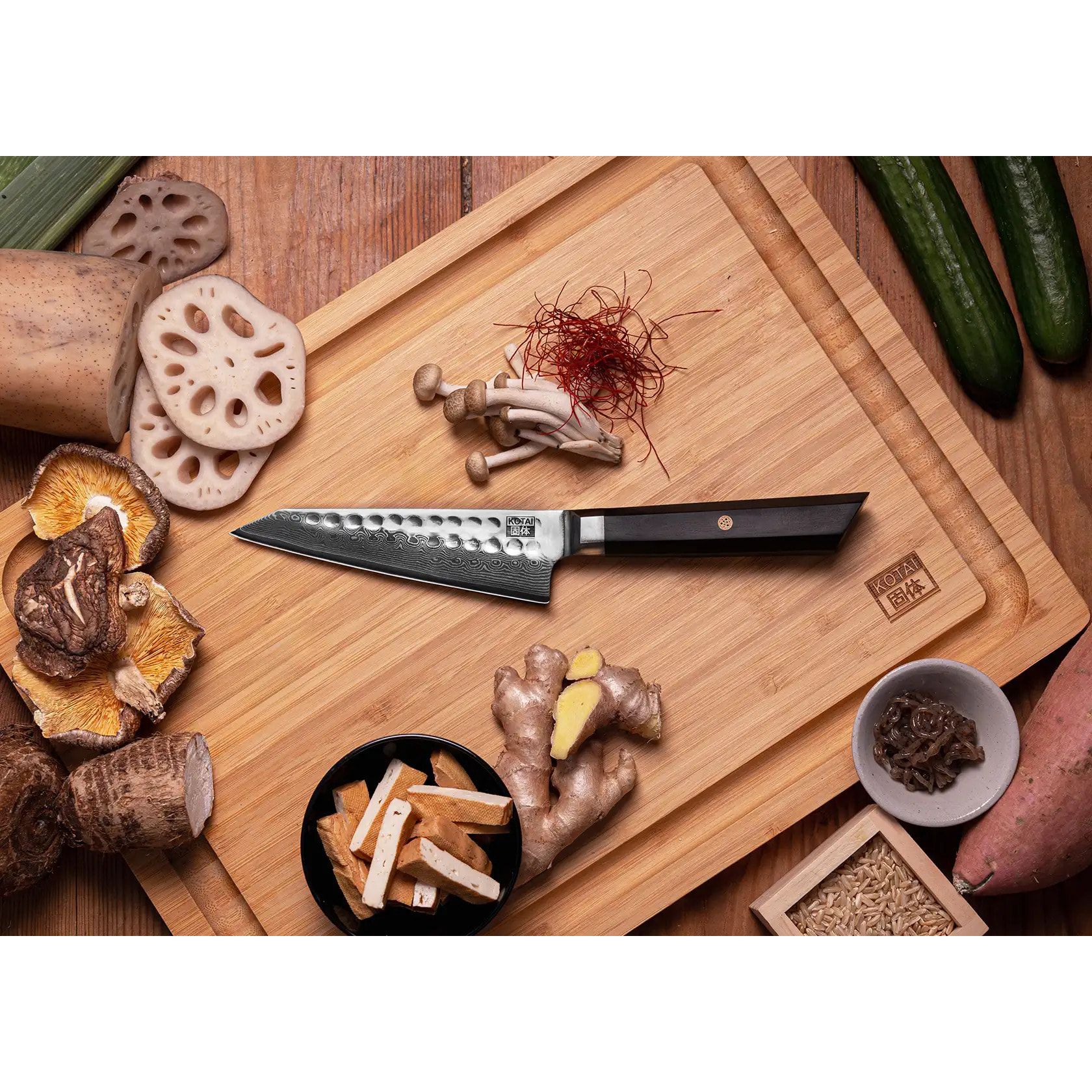 Set complet de couteaux (8 pièces) - Collection Bunka Damas