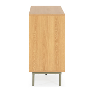 Aparador Cuzco 3 puertas color Roble/Verde