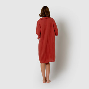 Vestido corto muselina caldera