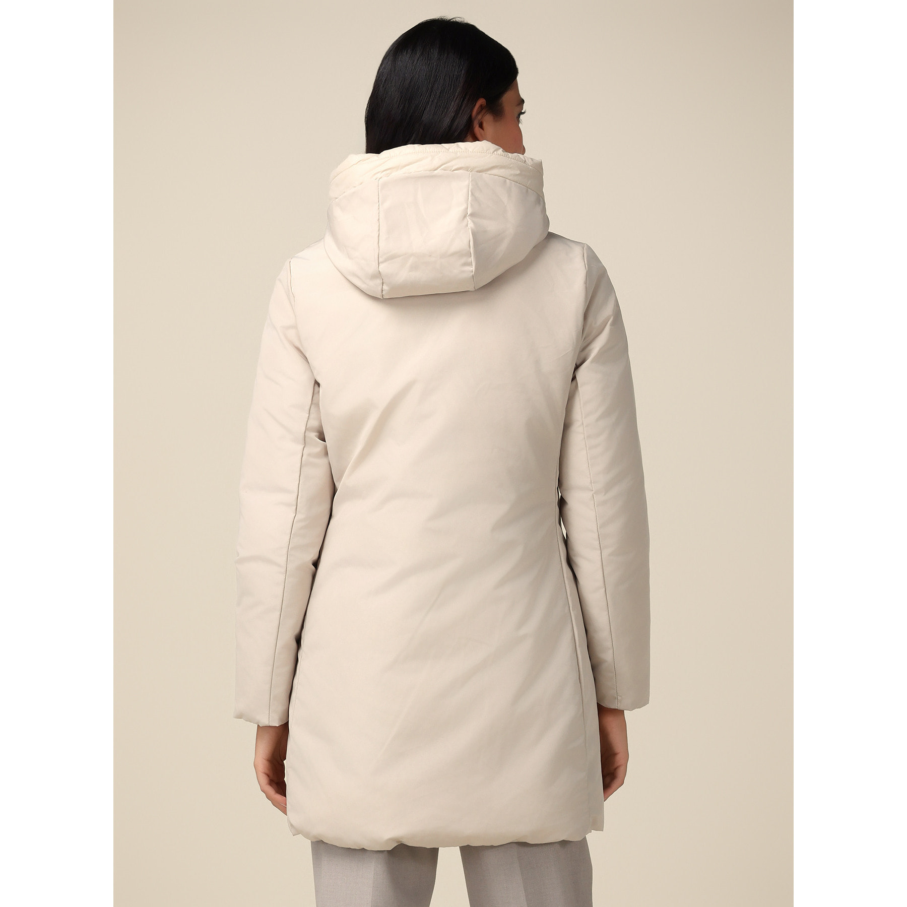 Oltre - Piumino parka reversibile con cappuccio - Bianco