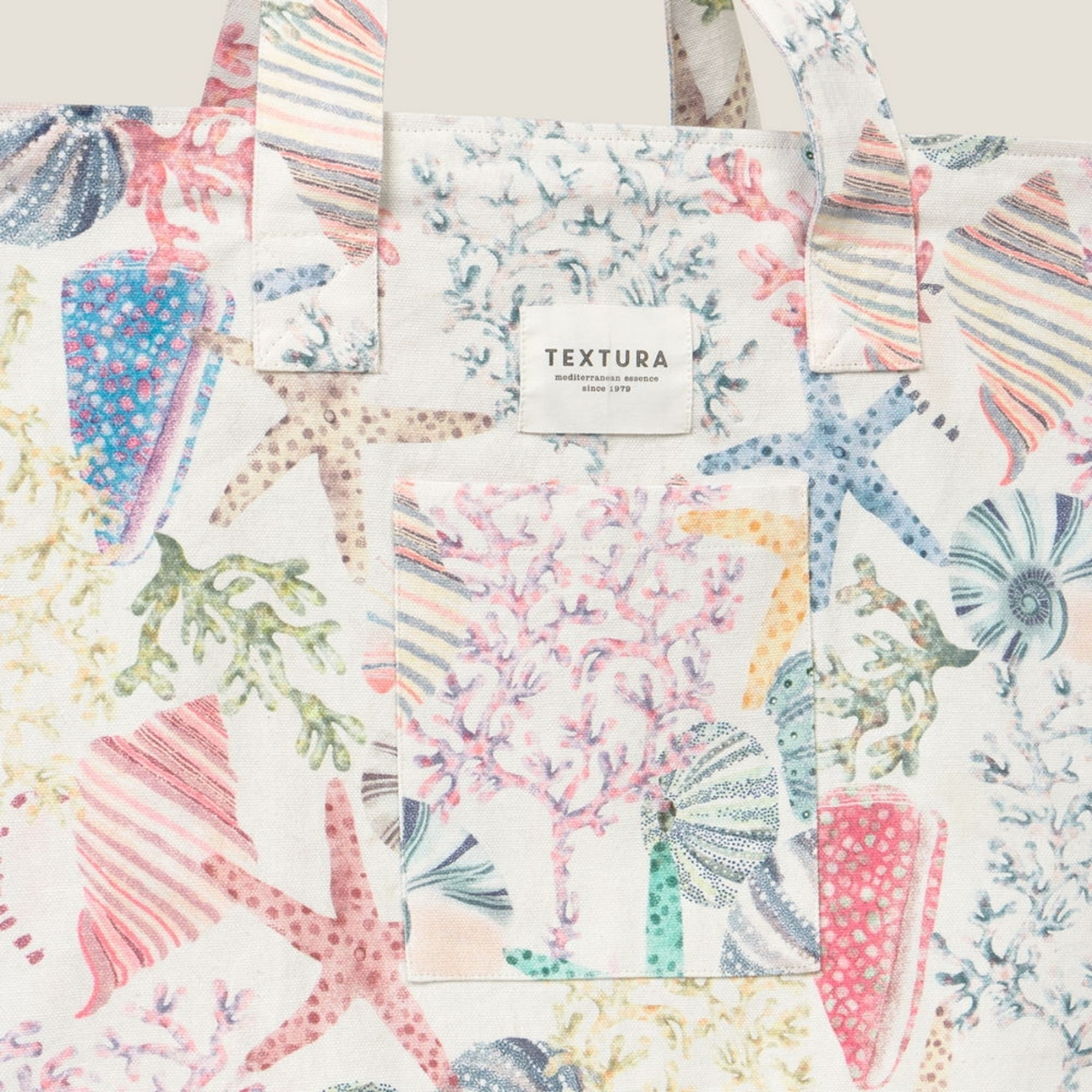 Bolso de playa con estampado marino Conchana color varios 100% Algodón