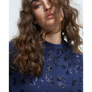 abito circolare con paillettes