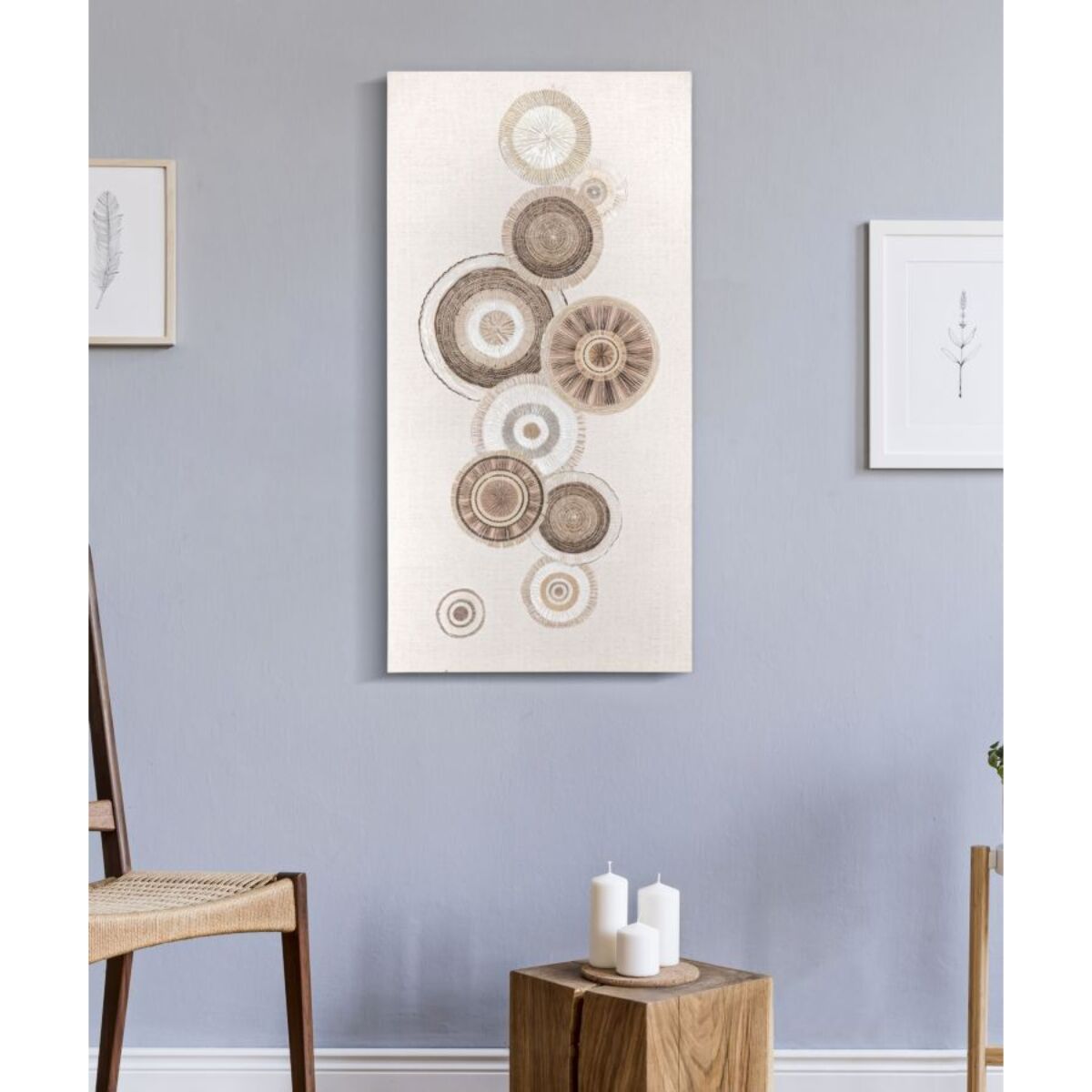 DIPINTO SU TELA CIRCLY C/INSERTI -B- CM 50X3,2X100