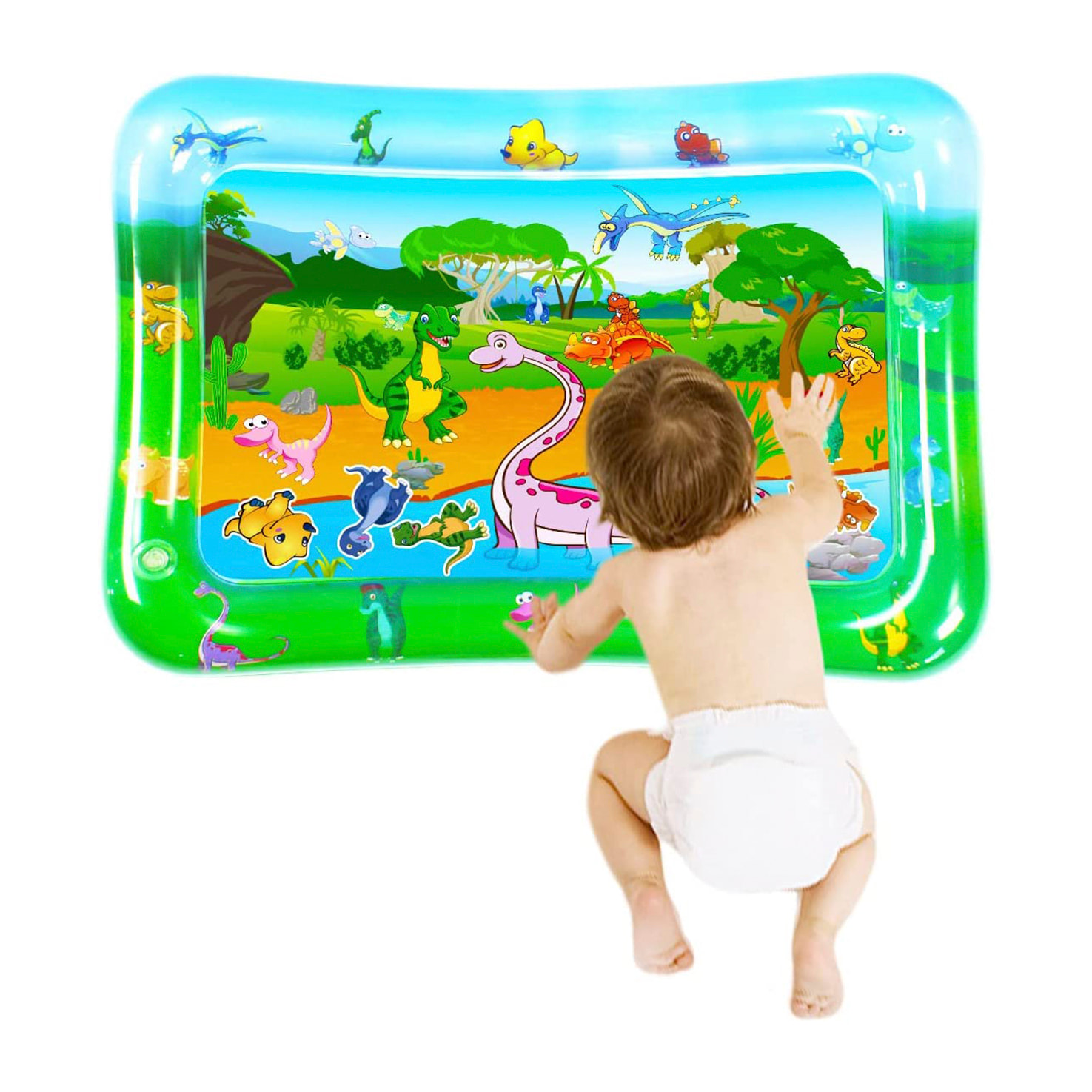 Materasso gonfiabile per bambini con design dinosauro. 70x50 cm.
