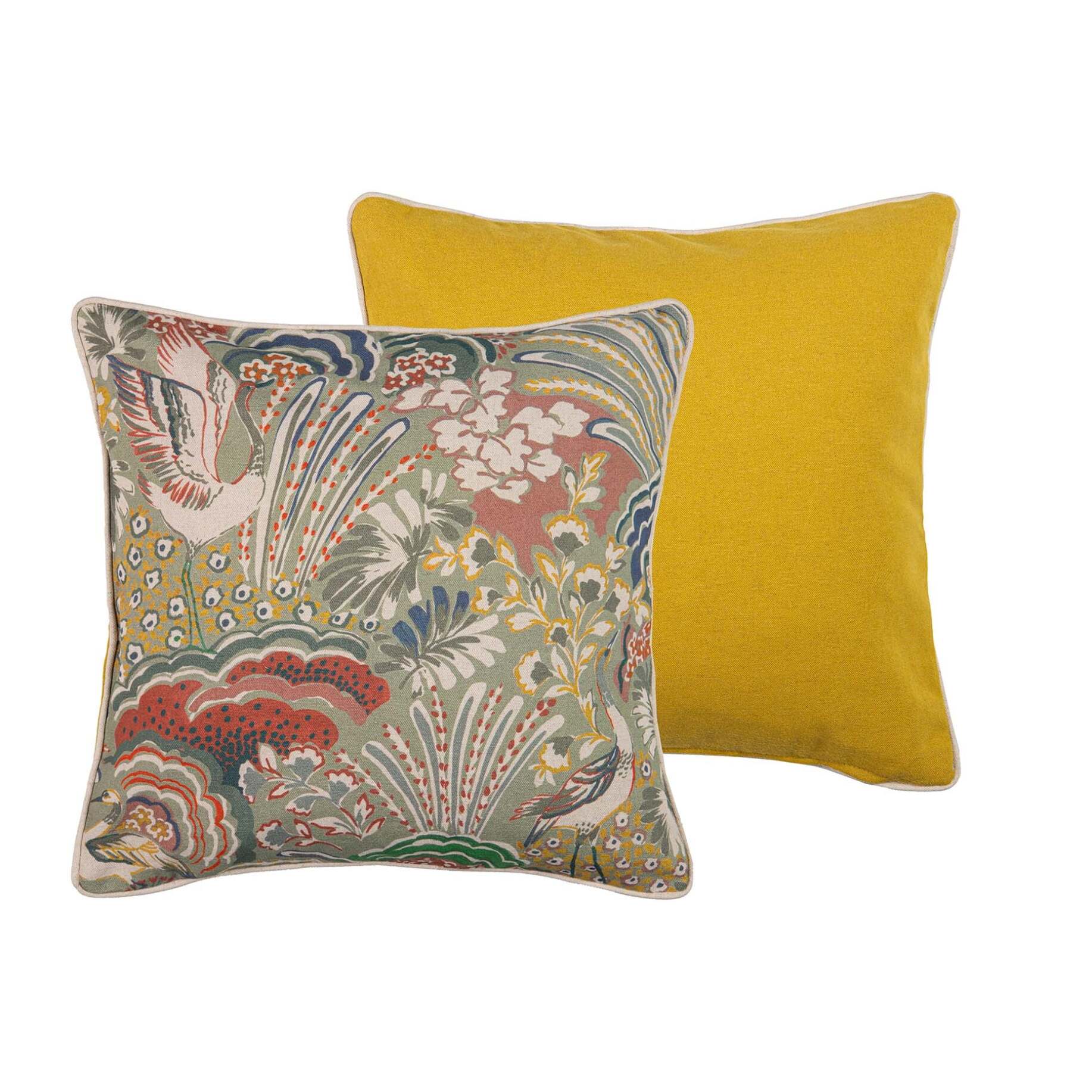Cojin Lino Garzas 45x13x45 Cm