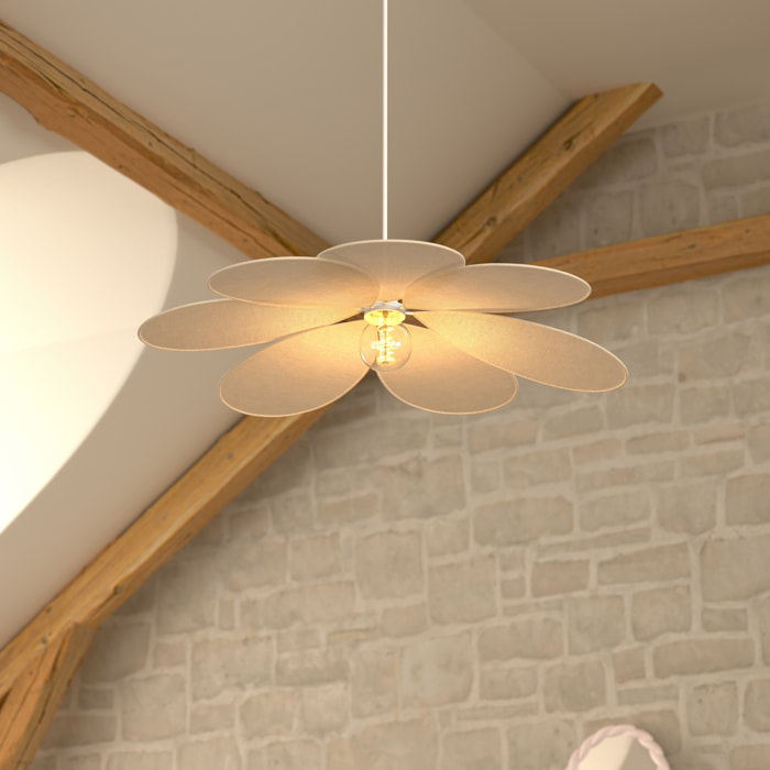 Suspension pétales "Naya" beige D100cm