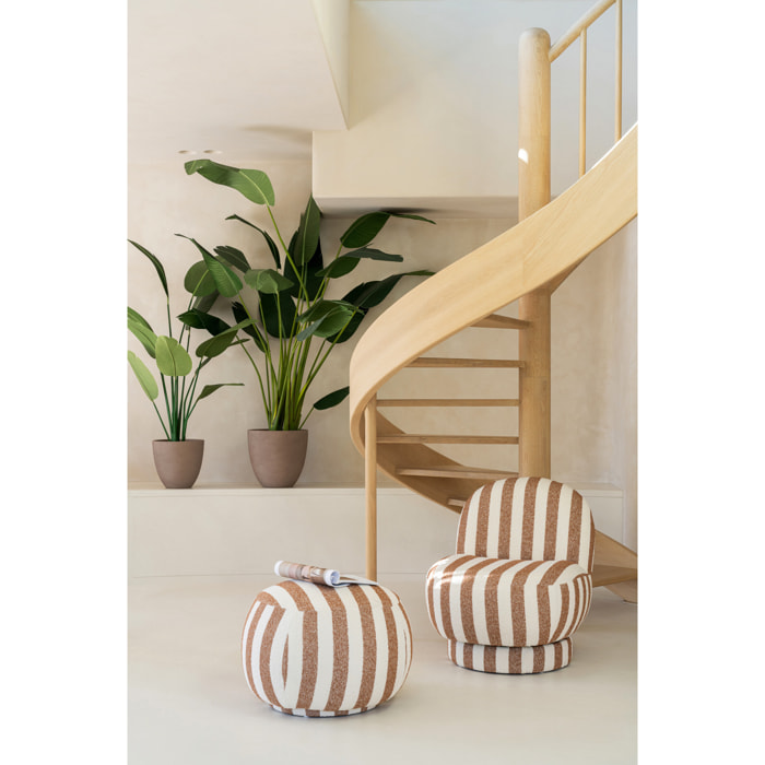 J-Line Cache-pot Rond - céramique - taupe - extra large