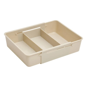 Organiseur de tiroir extensible Stora 20x38,5cm beige