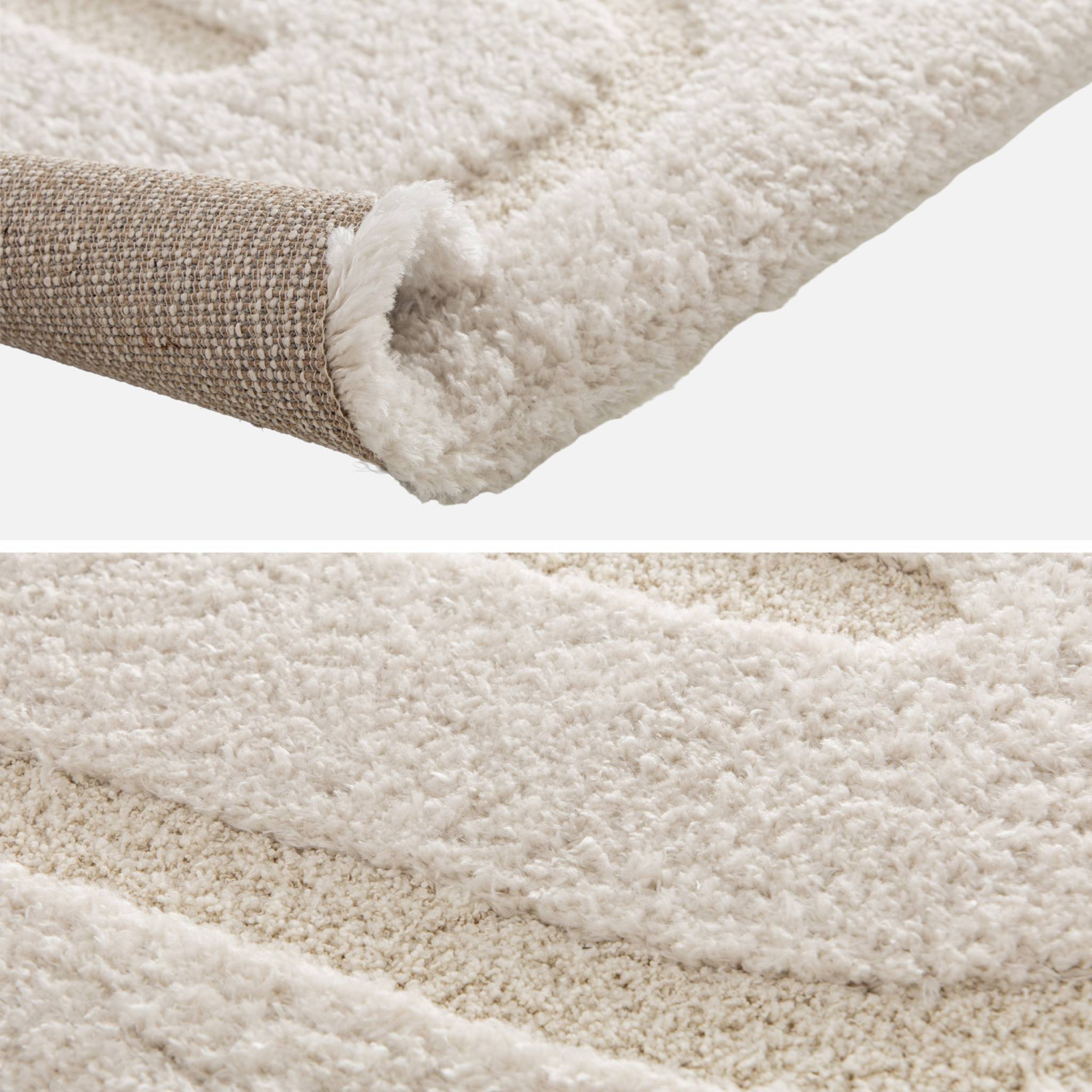 Tapis intérieur motifs géométriques crème MAE