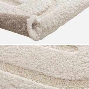 Tapis intérieur motifs géométriques crème MAE