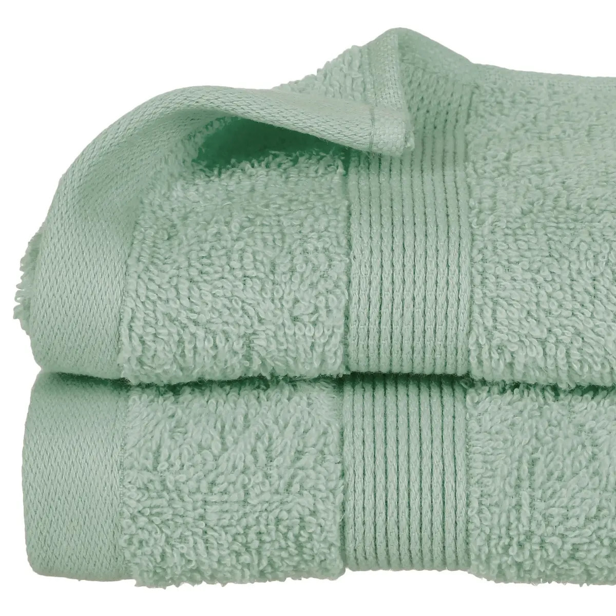 Serviette invité "Essentiel" coton vert 30x50cm