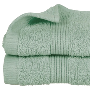 Serviette invité "Essentiel" coton vert 30x50cm
