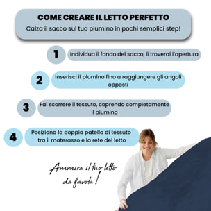 PARURE COPRIPIUMINO RASO CLOE MATRIMONIALE