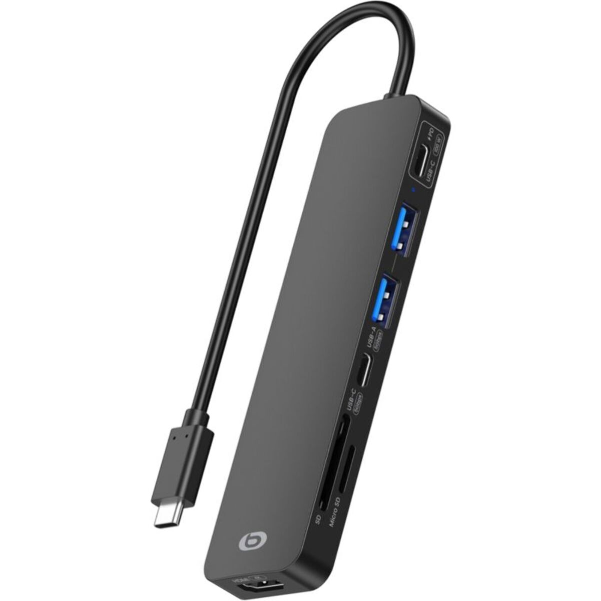 Hub ESSENTIELB 7 en 1 USB C noir