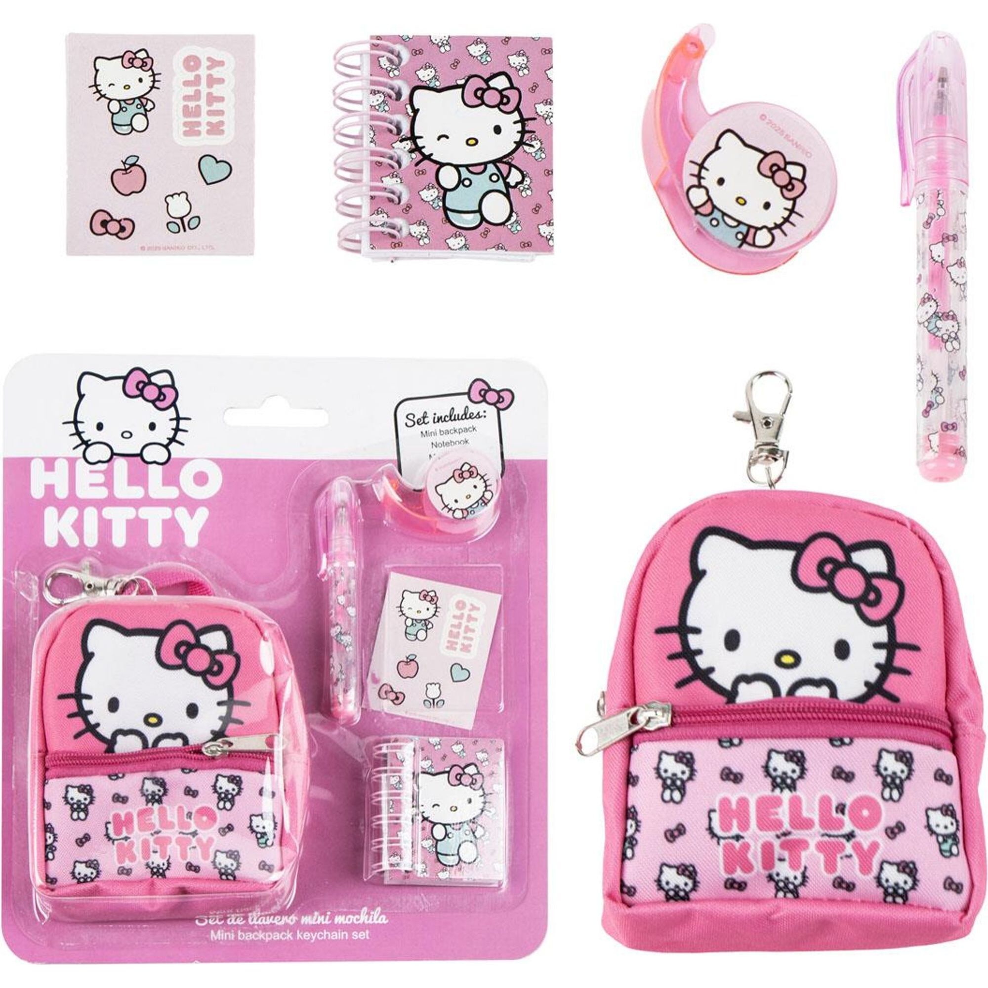 Set De Papelería Minimochila Hello Kitty