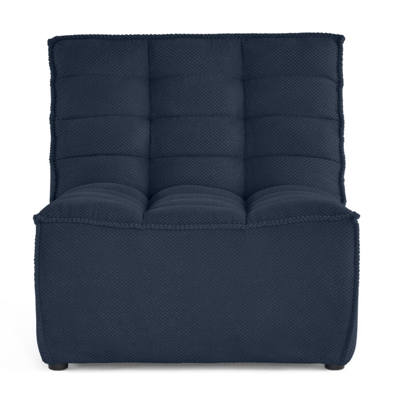 Ellie - fauteuil en velours texturé - Bleu marine