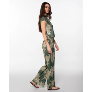 Pantalón jacquard fluido