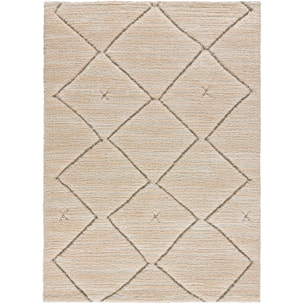 ENYA Alfombra con texturas y diseño escandinavo en tonos beige, varias medidas disponibles