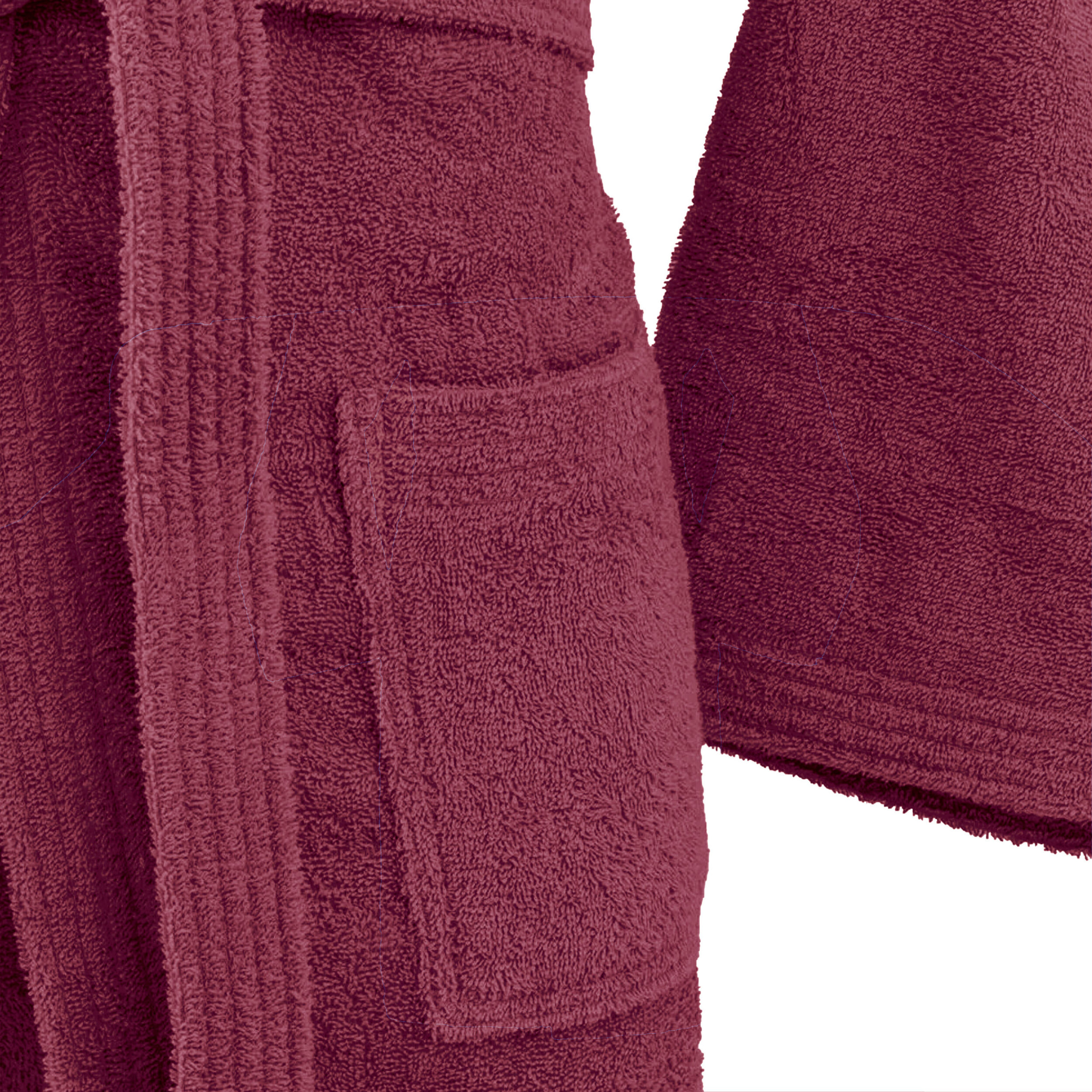 Bassetti Morbido Accappatoio 360 gr con Cappuccio 100% Cotone Uomo Donna Spugna Taglie Forti - ITALY Designed - Collezione VIVIAN - PORPORA 65