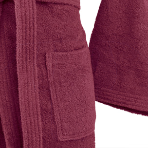 Bassetti Morbido Accappatoio 360 gr con Cappuccio 100% Cotone Uomo Donna Spugna Taglie Forti - ITALY Designed - Collezione VIVIAN - PORPORA 65