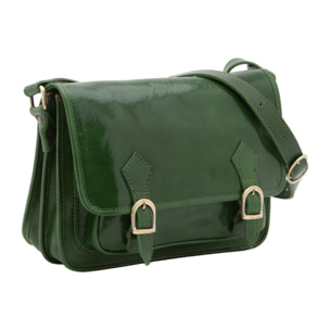 Borsa a tracolla da donna - Modello False - 100% vera pelle - 27.5 x 22.0 x 12.0 cm