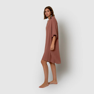 Vestido corto muselina rosette