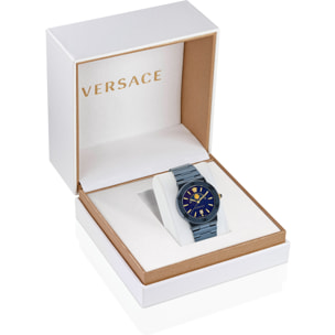 Versace Orologio Analogico Al Quarzo Greca Logo Moonphase