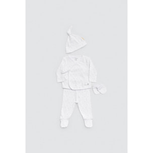 Set di primi vestiti per neonato bianchi