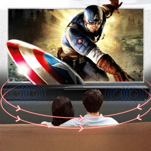 Soundbar 4.0 BS-28B. Bluetooth 4.2, ingresso RCA, ausiliario, Micro SD e radio FM. Con telecomando.