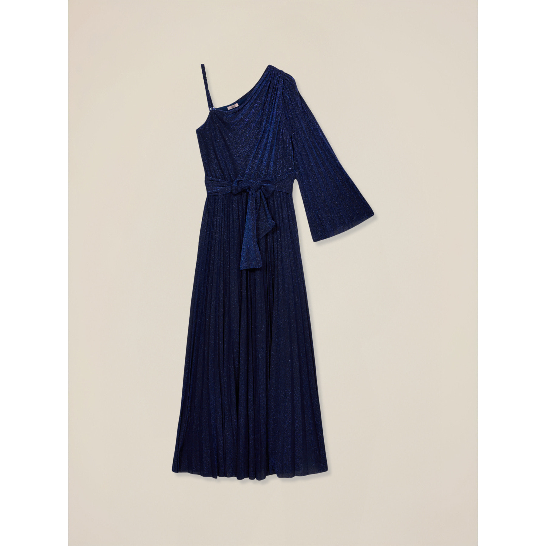 Oltre - Vestito monospalla in jersey lurex - Blu