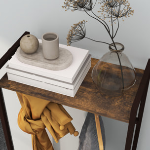 Perchero para Ropa Perchero Recibidor con 3 Cajones de Tela Barra para Colgar y Estante de Almacenamiento para Pasillo Dormitorio Sala de Estar 58,5x30x178 cm Marrón Rústico