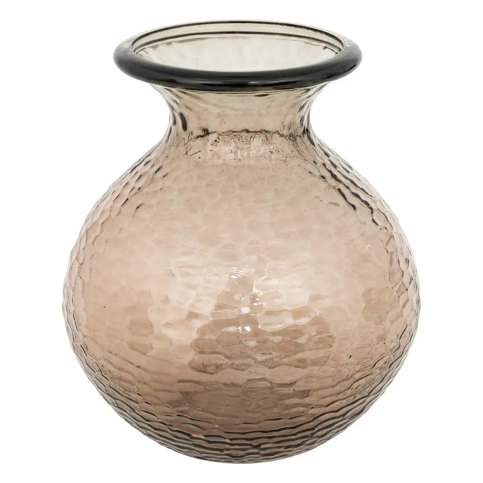 Vase verre martelé Alric marron H33cm