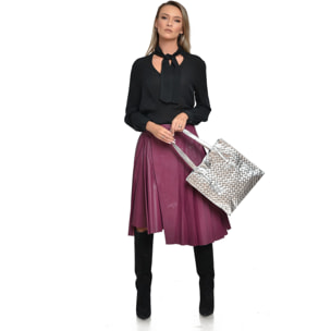 Borsa a tracolla Anna Luchini Argentato