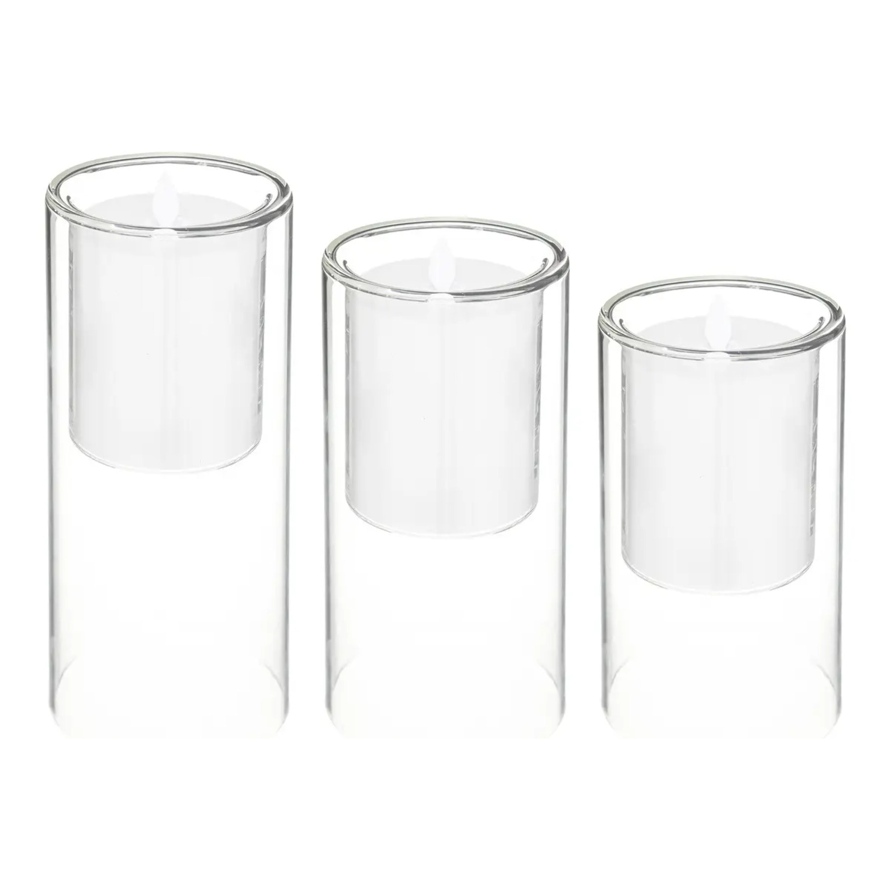 Coffret 3 bougies LED 36x30cm