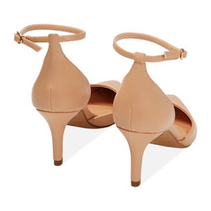 Décolleté nude, tacco 7 cm
