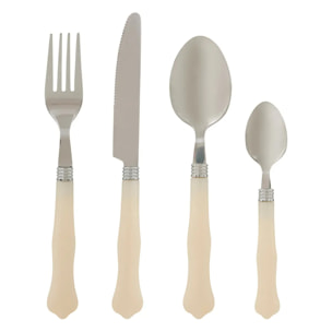 Ménagère Bellissima 24 pièce(s) ivoire L1,9xp1,8xH21cm